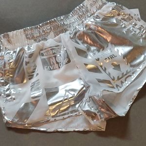 Silver Athletic Mesh Shorts